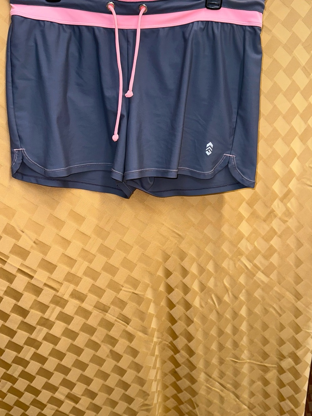 Free Country Navy Athletic Shorts with Pink Trim
